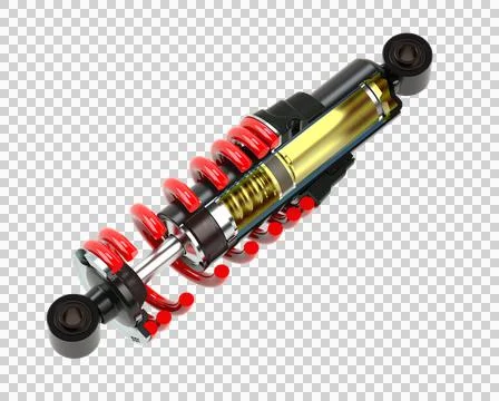 Rendering of 3d models ,Shock Absorber The functionality with in products Stock Illustration