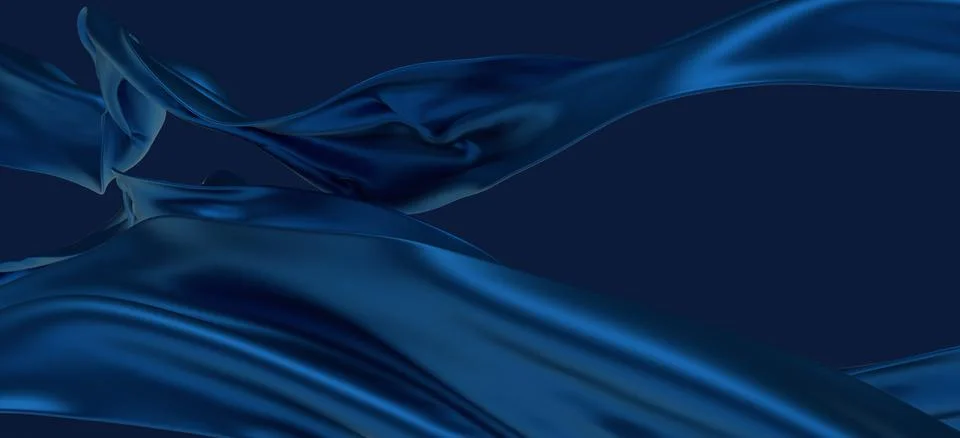 Rendering abstract blue and navy blue wave background Stock Illustration