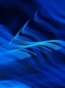 Rendering of blue high-tech light trails Stock Illustration