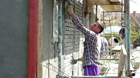 Rendering a Brick Wall Stock Footage 61270852