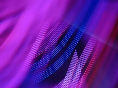 Rendering of colorful high-tech light trails Stock Illustration