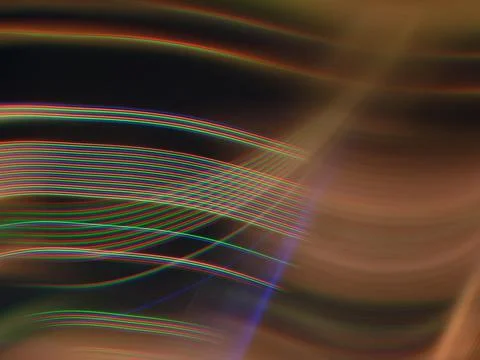 Rendering of colorful high-tech light trails Stock Illustration