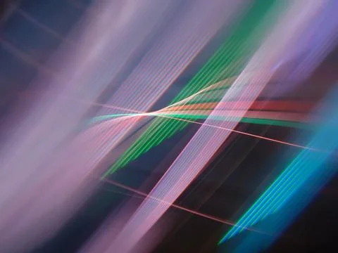 Rendering of colorful high-tech light trails Stock Illustration