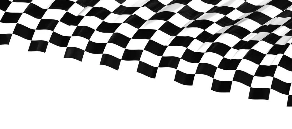 Rendering of a finish flag background muster, black and white pattern Ilustração Stock