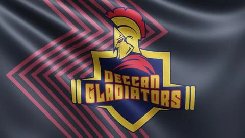 Rendering of the flag of the Dean Gladiators cricket team that is playing Stock Illustration