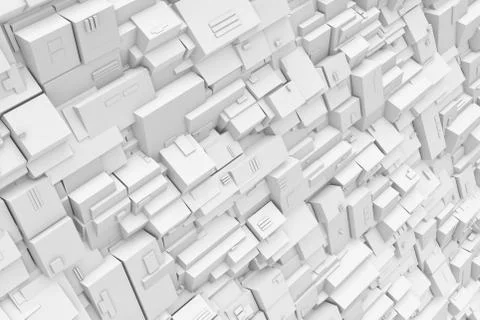 Rendering gray background made of various lines and figures Stock Illustration