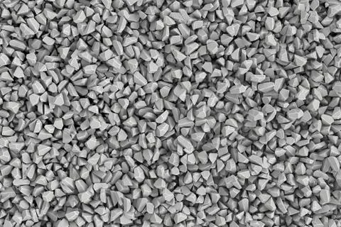 Rendering huge amount of stones lying together in disorder, top view Stock-Illustration