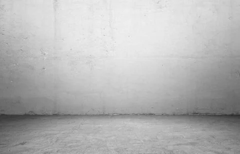 Rendering of interior with concrete wall and floor Stock Illustration