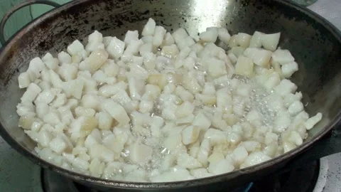 Rendering make lard in pan Video stock 220590733
