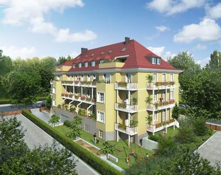 Rendering multi-family house Stock Illustration