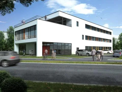 Rendering multi-family house Stock Illustration