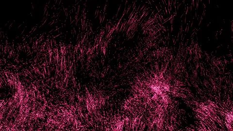 Rendering of particle trails. Particles move to the side Illustrazione stock