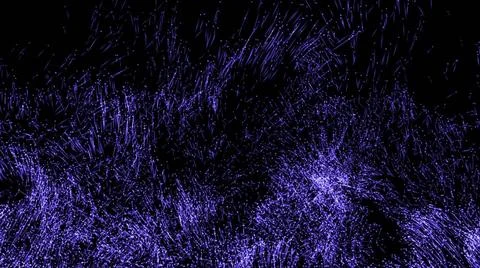 Rendering of particle trails. Particles move to the side 3d rendering of p... 스톡 사진