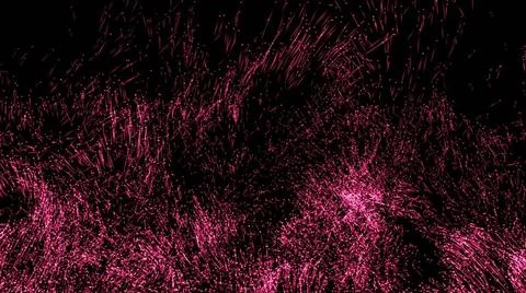 Rendering of particle trails. Particles move to the side 3d rendering of p... 스톡 사진