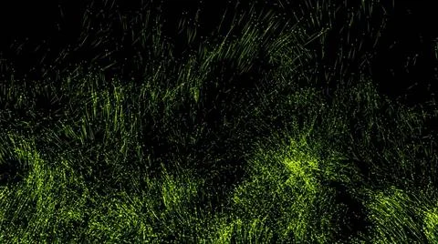 Rendering of particle trails. Particles move to the side 3d rendering of p... 스톡 사진