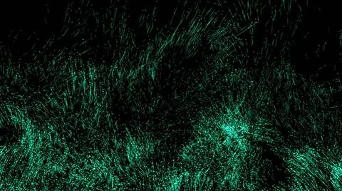 Rendering of particle trails. Particles move to the side 3d rendering of p... Stock Photos