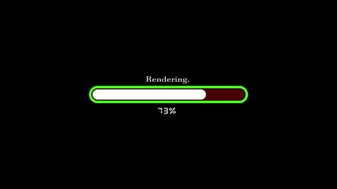 Rendering Progress bar icon animation with completed. Stock Footage 286142944