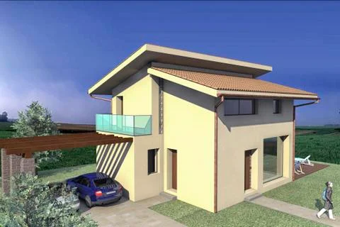 Rendering of a project Stock Illustration