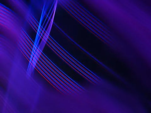 Rendering of purple and blue high-tech light trails Stock Illustration