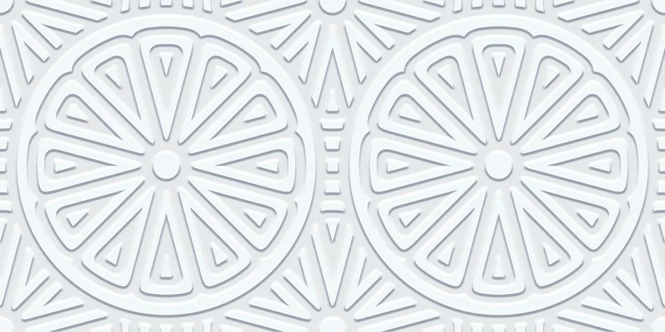 Rendering seamless geometric 3d pattern. White abstract background. 3D tiles. Stock Illustration