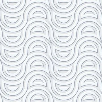 Rendering seamless geometric 3d pattern. White abstract background. 3D tiles. Stock Illustration