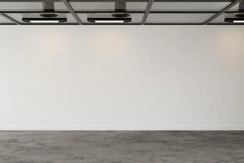 This rendering showcases a spacious, empty room designed for creative layouts Stock Illustration