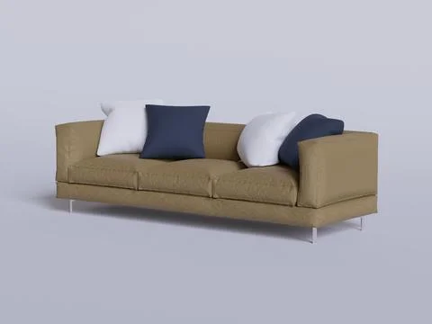 Rendering sofa 3D Illustrazione stock