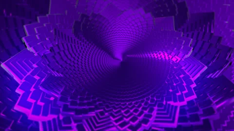 Rendering of space magic abstract purple flower with transformation  Stock Footage 247913462