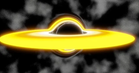 Rendering three-dimensional animation black hole effect surrounded by accre.. Stock Footage 258955350