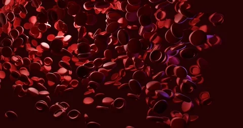 Rendering three-dimensional dynamic background animation of red blood cell Stock Footage 306615691