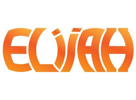 Rendering Typography Graffiti Logo Symbol  Word Elijah  Stock Illustration