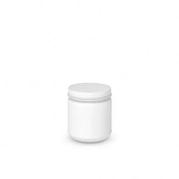 Rendering of white blank round can Stock Illustration