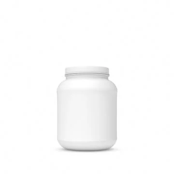 Rendering of white blank round can Stock-Illustration