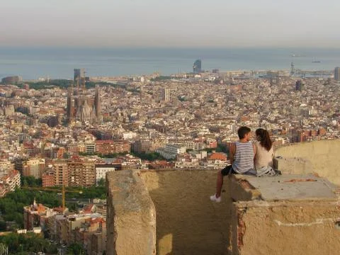 Rendezvous in Barcelona Stock Photos