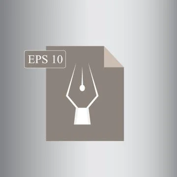 Rendy eps format or extension icon Stock Illustration
