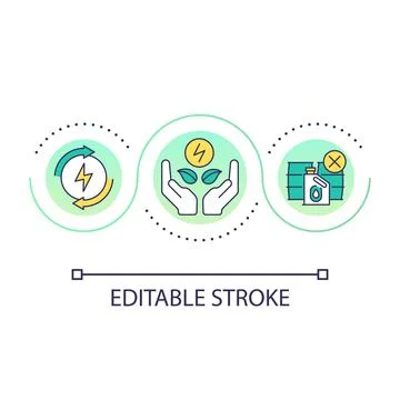 Renewable alternative energy loop concept icon Illustrazione stock