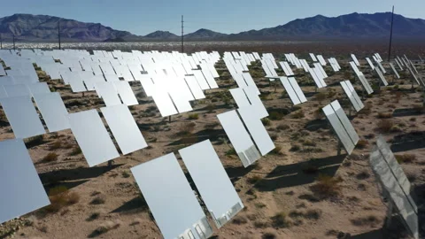 Renewable and clean energy development technology, Aerial solar power panels USA Stock-Footage 162048325