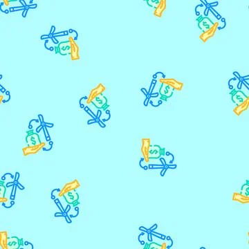 Renewable credit energy conservation vector seamless pattern Stock Illustration
