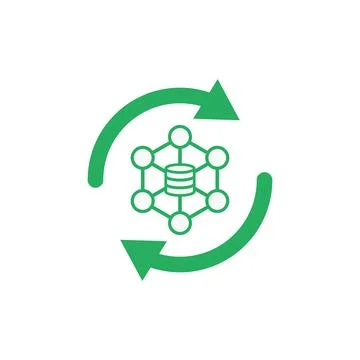 Renewable data flow Illustrazione stock