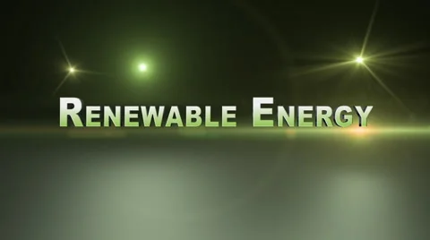 RENEWABLE ENERGY Animation Stock Footage