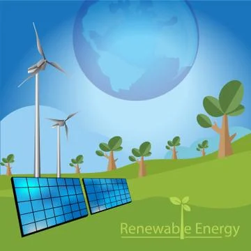 Renewable energy concept 스톡 일러스트