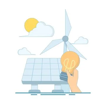 Renewable Energy Concept Stock Illustration