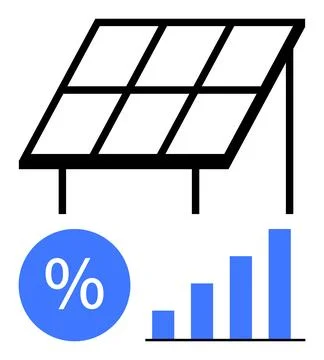 Renewable energy, energy efficiency, performance metrics, clean technology, s Illustrazione stock