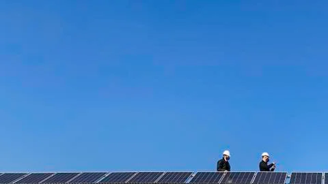 Renewable Energy is the future. Stock Photos