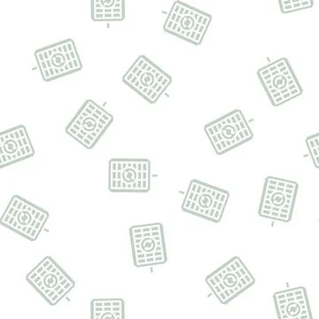 Renewable energy glyph vector seamless pattern black Stock Illustration