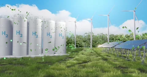 Renewable energy hydrogen Stock Footage 257900181