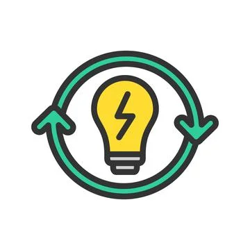 Renewable Energy Icon Image. Illustrazione stock