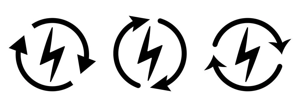 Renewable energy icon set Stock Illustration
