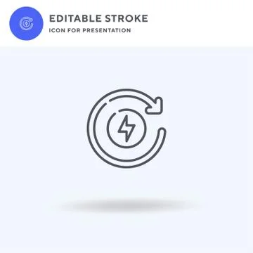 Renewable Energy icon vector, filled flat sign, solid pictogram isolated on Stock Illustration