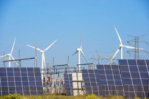 Renewable energy Stockfoto's